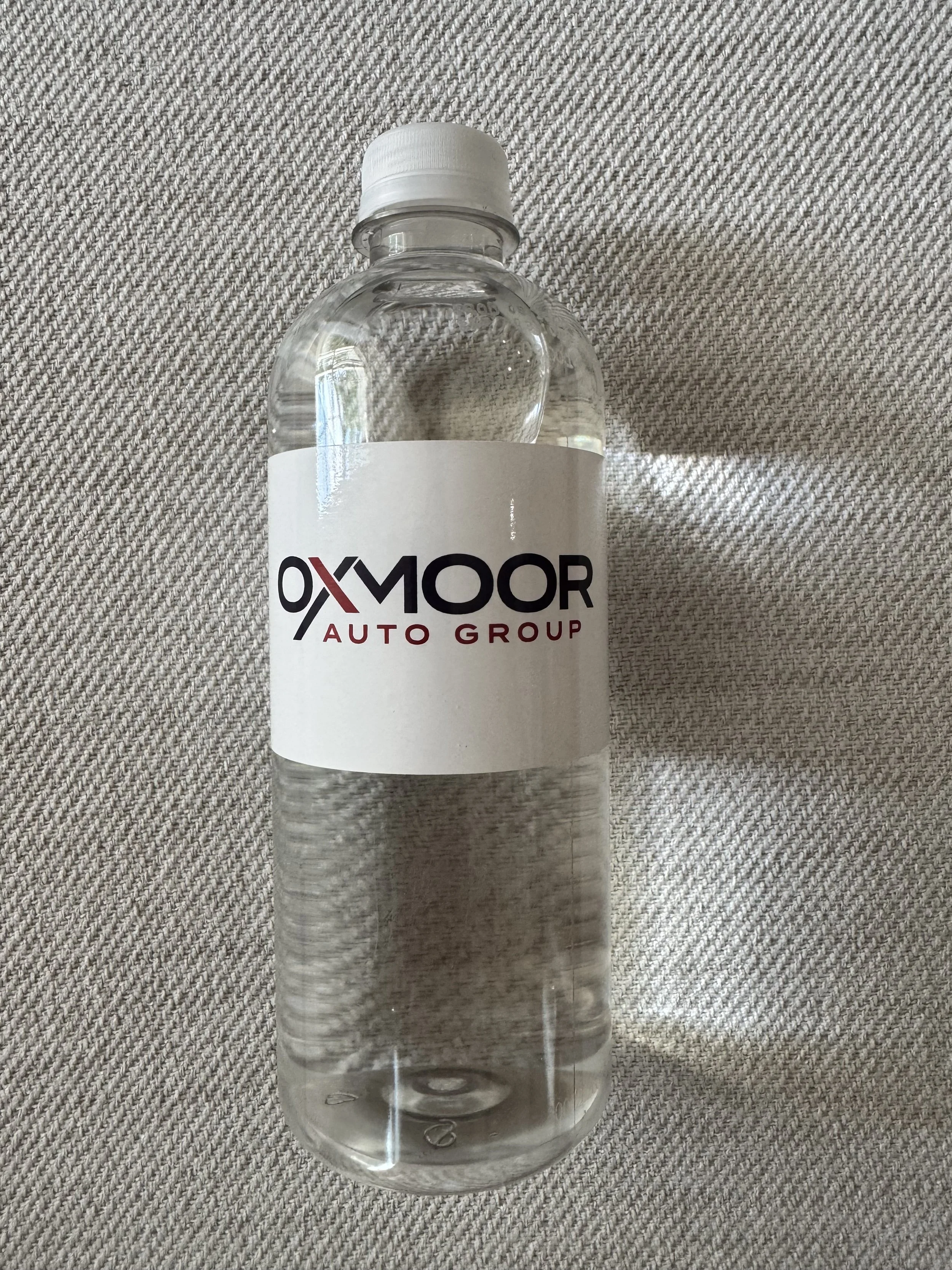16.9 oz Bullet Bottle Custom label bottled water for a car dealership, dealership logo printed on the bottle