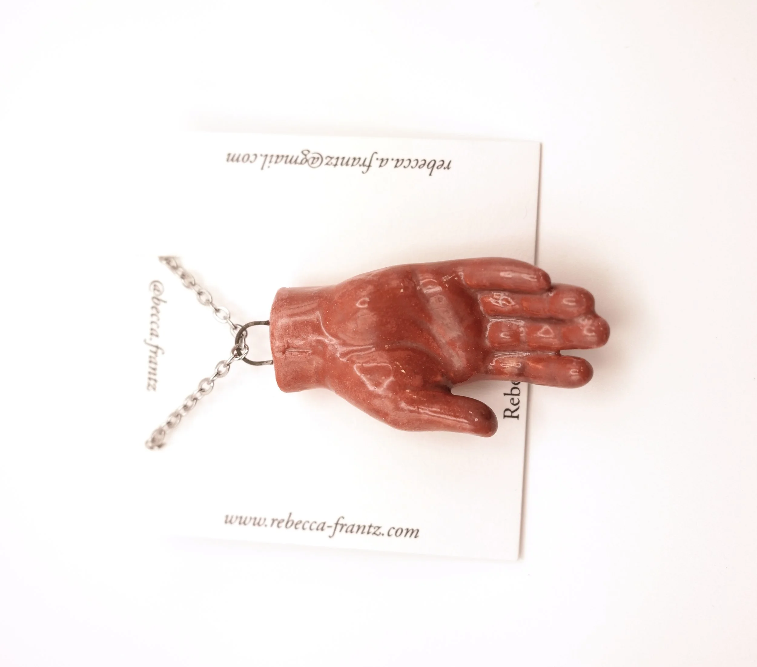 Red Hand Necklace