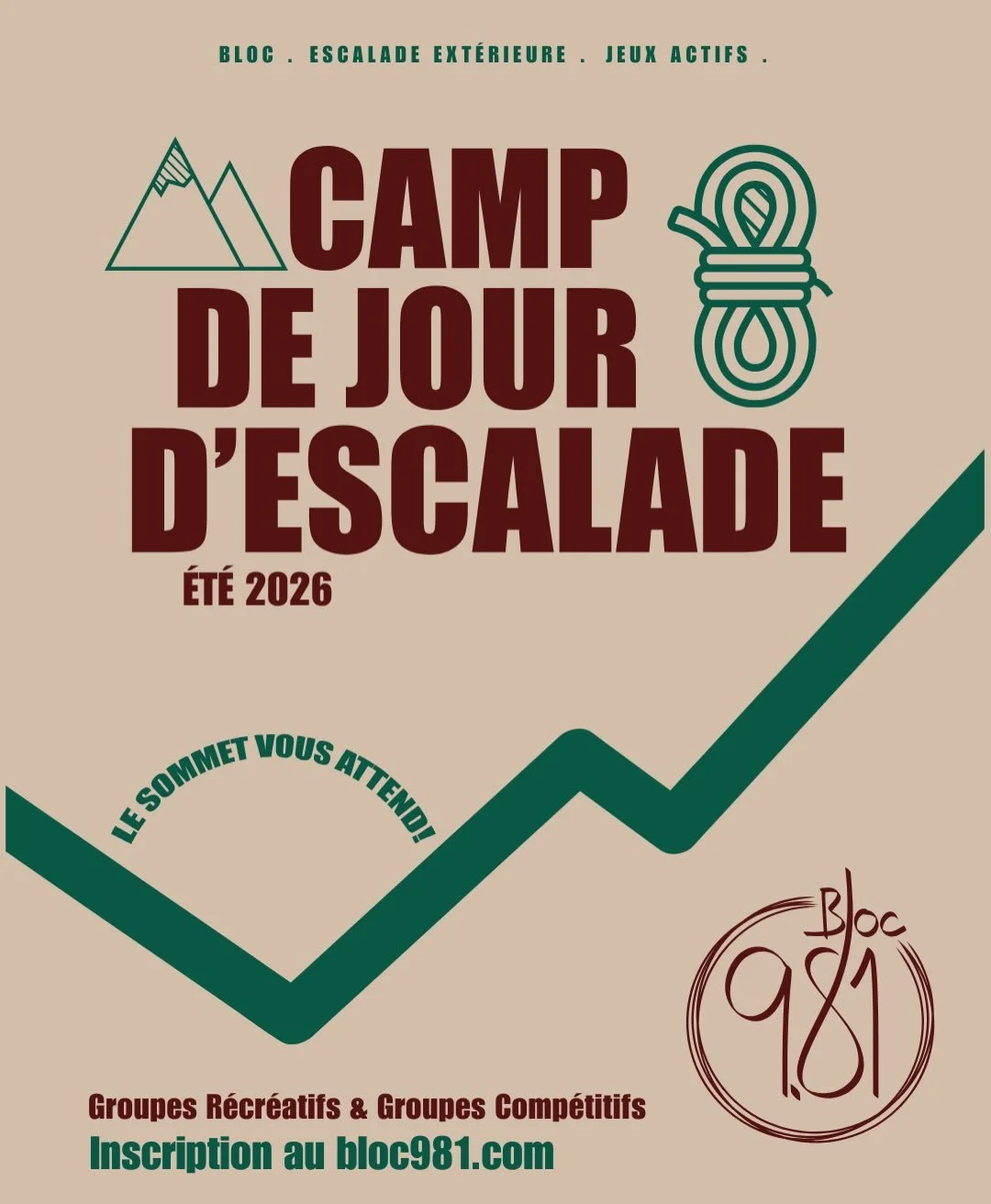 BLOC 9.81
DAY CAMP BLOC 9.81
☀️For a summer full of climbing and fun 

 Check out our bio for all the details!