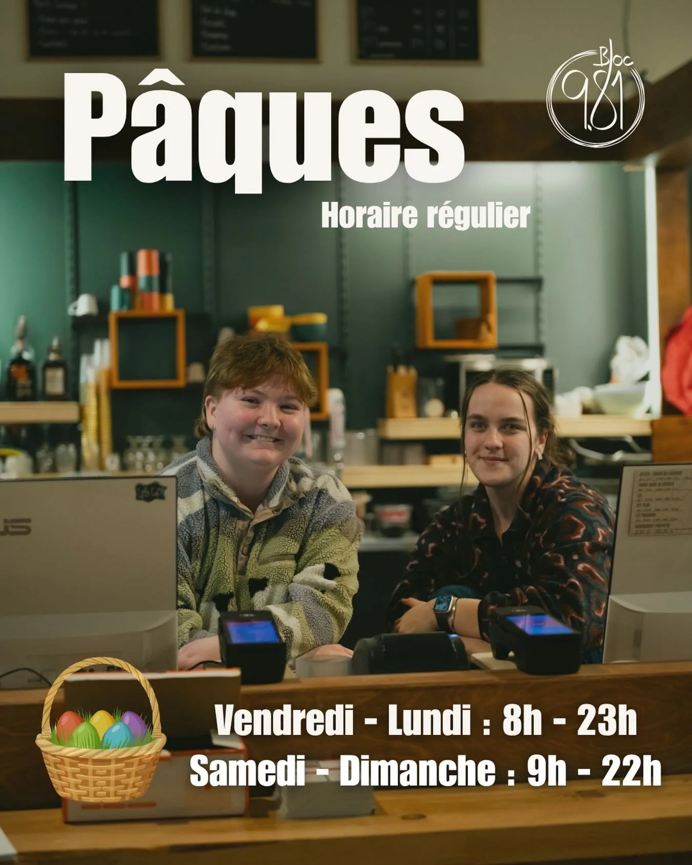 Horaire pour la fin de semaine de PÂQUES🐣 

Nous sommes ouvert aux heures régulières !

Ven-Lun 8h-23h
Sam-Dim 9h-22h

Profites de ton congé pour venir grimper ☀️

— 

Schedule for Easter weekend 🐣

We are open regu