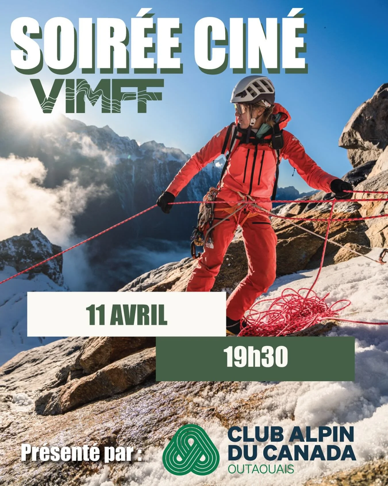 Ce samedi 11 avril dès 19h30 🎬

N’oublie pas de réserver ta place sur le lien dans notre bio !

Prix membre : 12$
Prix non-membre : 18$

Où : Bloc 9.81
📍79 Boul. de la Gappe. Gatineau 

Apporte ta chaise de camping et tes