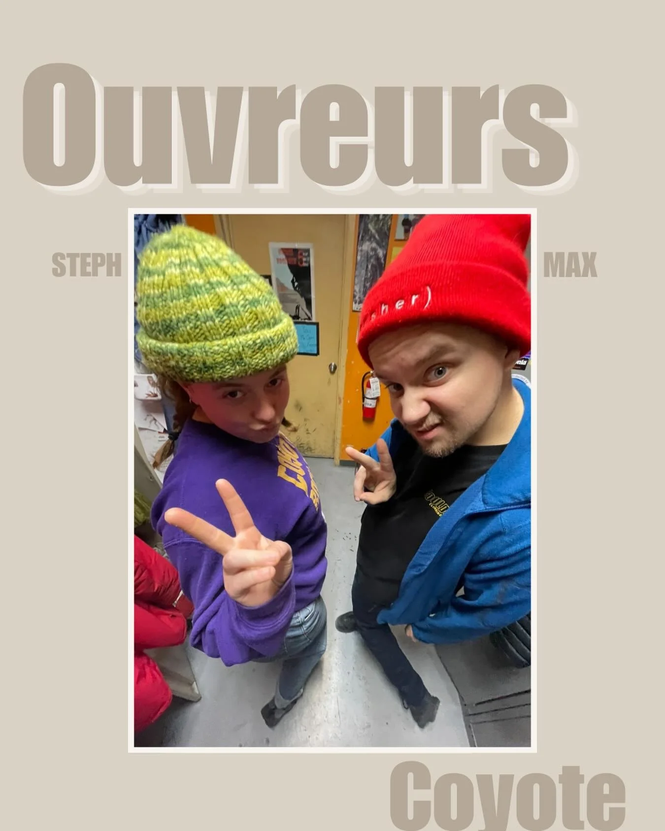 PLEINE LUNE 1 MAI 🌕

Les deux premiers ouvreurs de la région : Coyote Rock Gym 🪨 

💥 On accueil Max et Steph !! 

—

FULL MOON MAY 1st 🌕

The two first setters from the region : Coyote Rock Gym 🪨

💥 We welcome Max and Steph !!