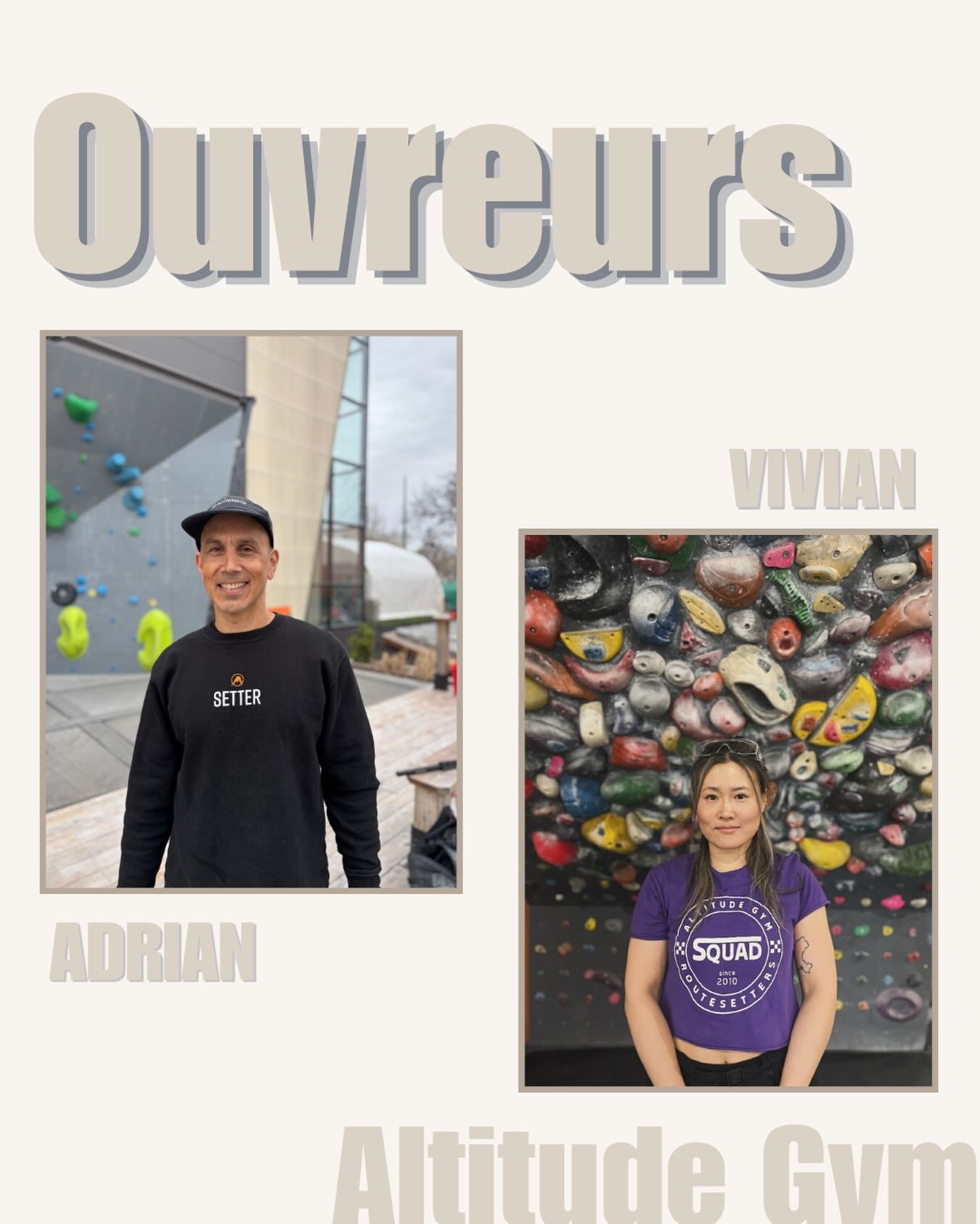 PLEINE LUNE 1 MAI 🌕

🛠️ 3e annonce des ouvreurs qui se joignent à nous : Altitude Gym 🔥

💥 On accueil Adrian et Vivian !!

—

FULL MOON MAY 1st 🌕

🛠️ 3rd announcement for the setters joining us : Altitude Gym 🔥

💥 We welcome Adri