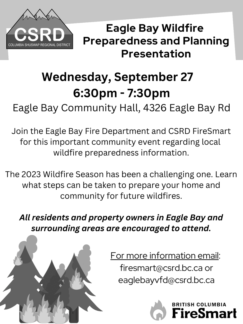 Eagle Bay Wildfire Preparedness and Planning Presentation — South Shuswap Scoop