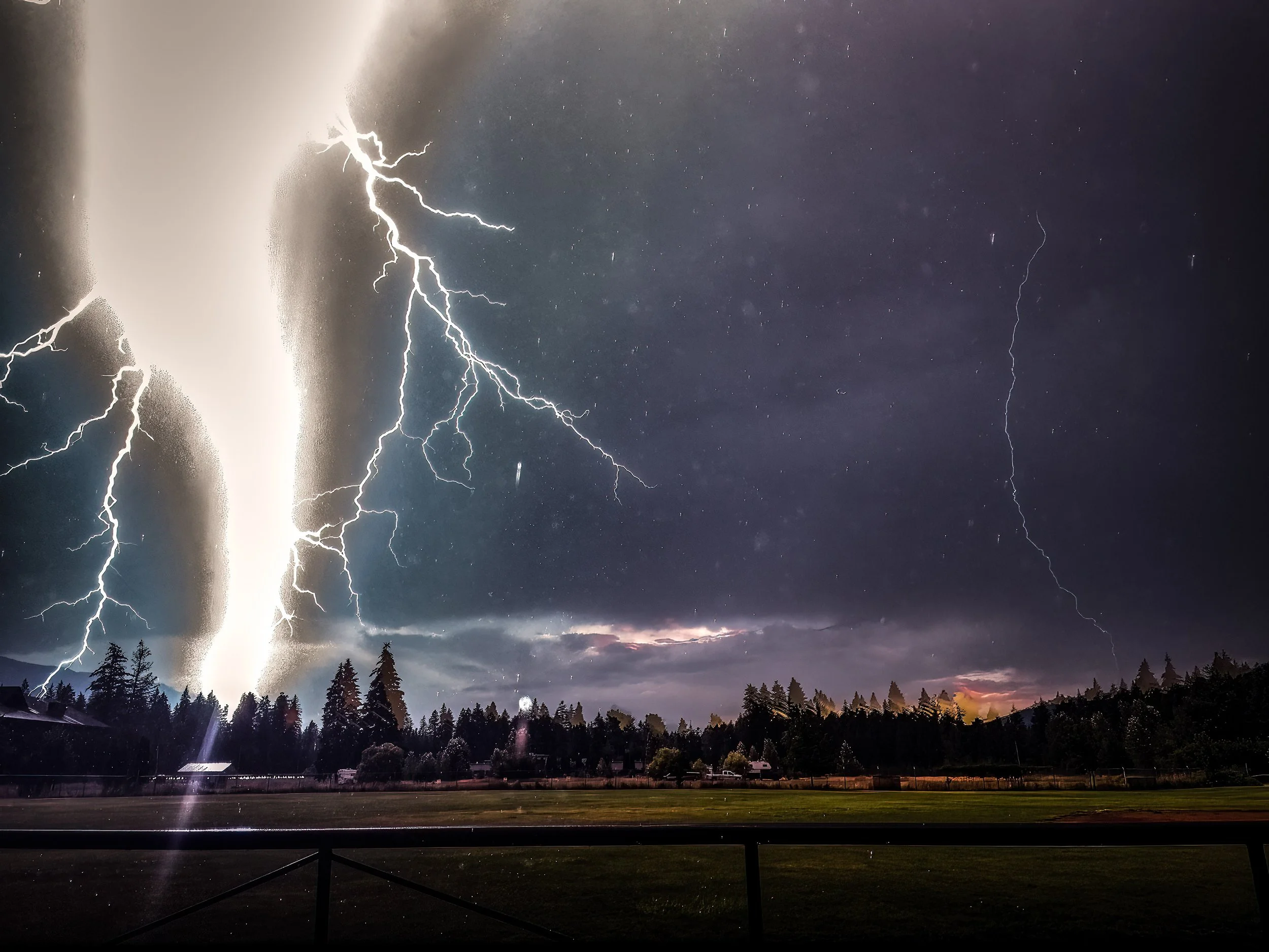 Lightning Sparks Spot-Fires in the Shuswap Area