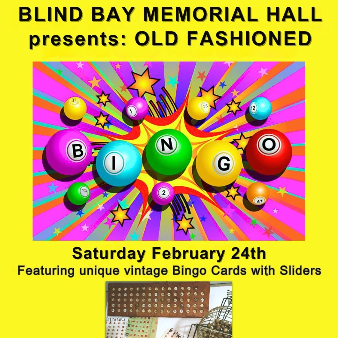 Workshops and Bingo Return to Blind Bay Memorial Hall