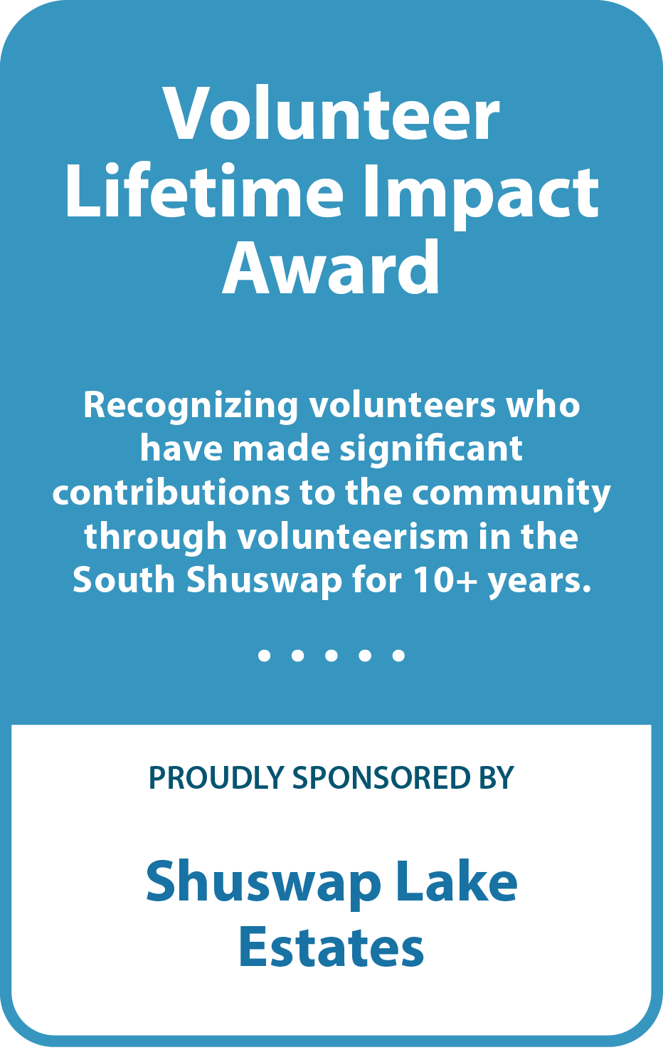Volunteer Lifetime Impact Award