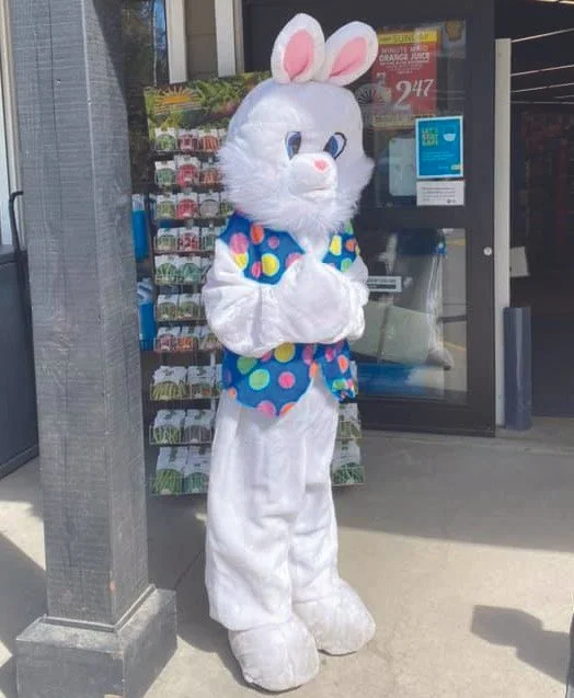 The Easter Bunny visits Village Grocer