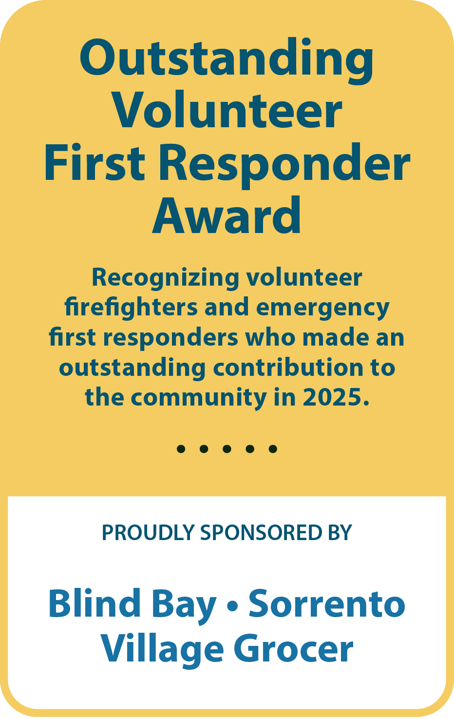 Outsanding Volunteer First Responder