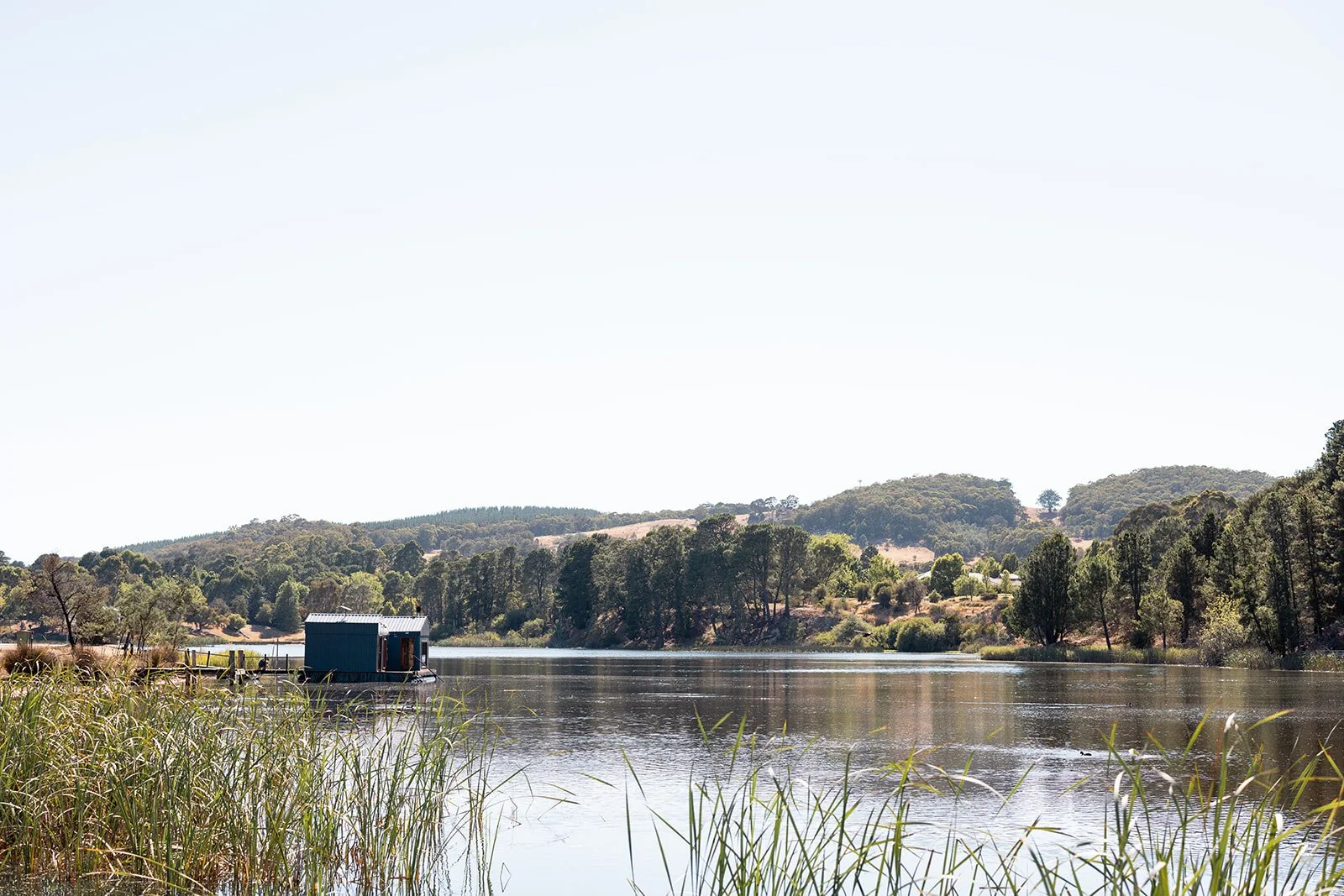 Lake Sambell Beechworth with floating sauna