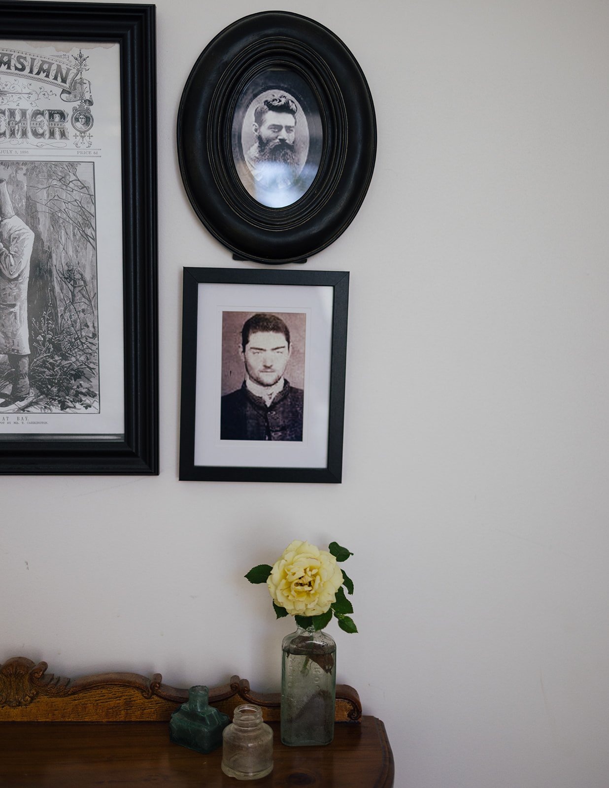 Details in Ned's Nook at The Inn Beechworth.  Ned Kelly played an important role in the history of The Inn's site.  