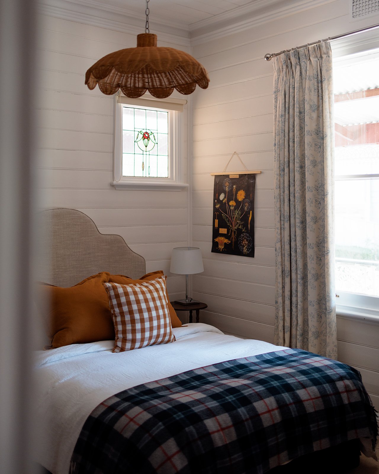 Snuggle in bed in European linen in Kelly House.  