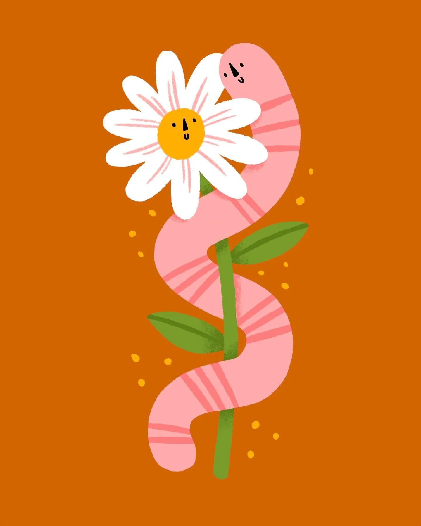 Sometimes I wish I was just a woim. Just chillin in the dirt, bein&rsquo; friends with flowers, idk sounds pretty cool 
.
.
.
.
.
.
.
.
.
#worm #illustration #workillustration #wouldyoustilllovemeifiwasaworm #doodleoftheday