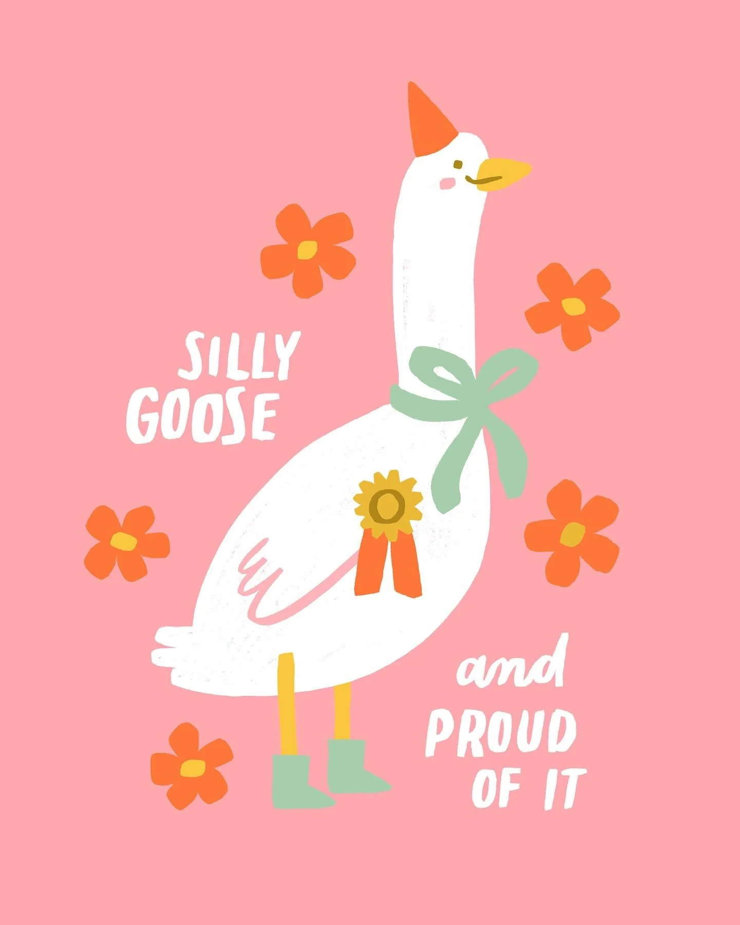 Where my silly geese at??

This print did really well at Hallmarket, but I had a few asks if it was available on a different background than pink. Which do you like better: pink, or blue?

Right now this is available in my shop as a pink print and st