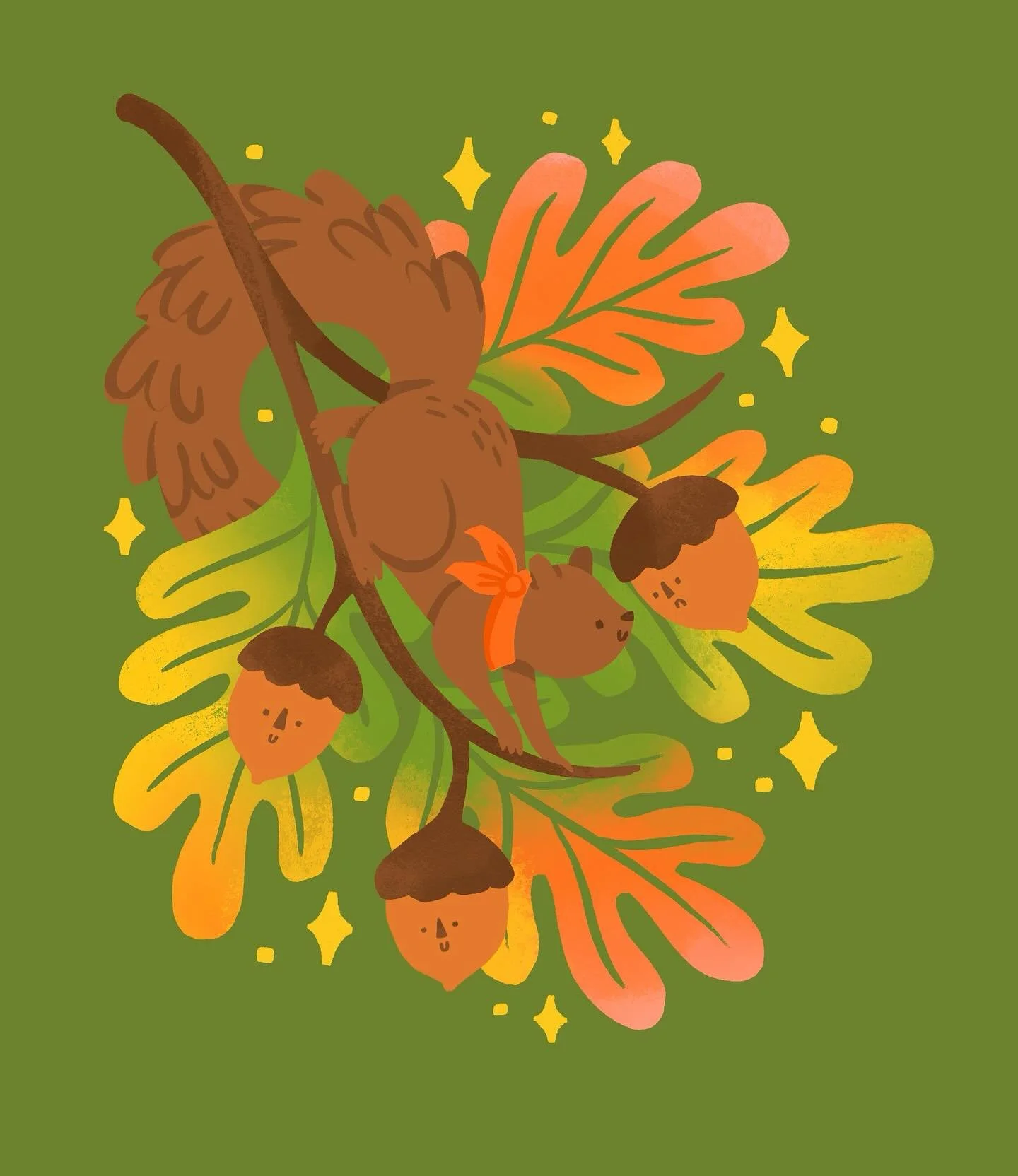 01. Acorn 🍁 It&rsquo;s October, it&rsquo;s 85 degrees, and it&rsquo;s not fair. I just want to wear a sweater, damnit.

Here&rsquo;s some lil guys for day one of #peachtober25, where the prompt was acorn. Will I successfully complete all 31 days of 