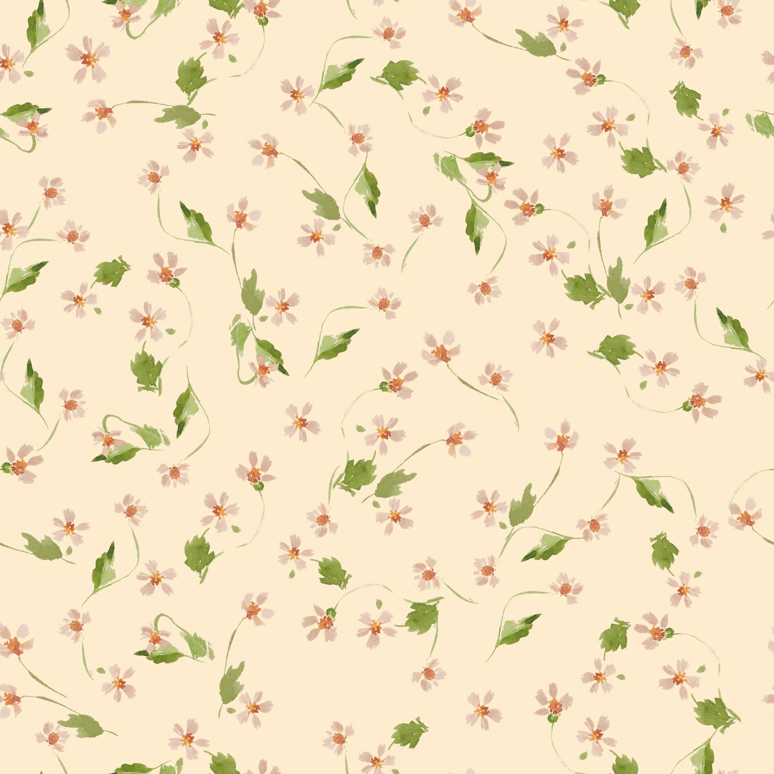 wild daisy flower print pattern