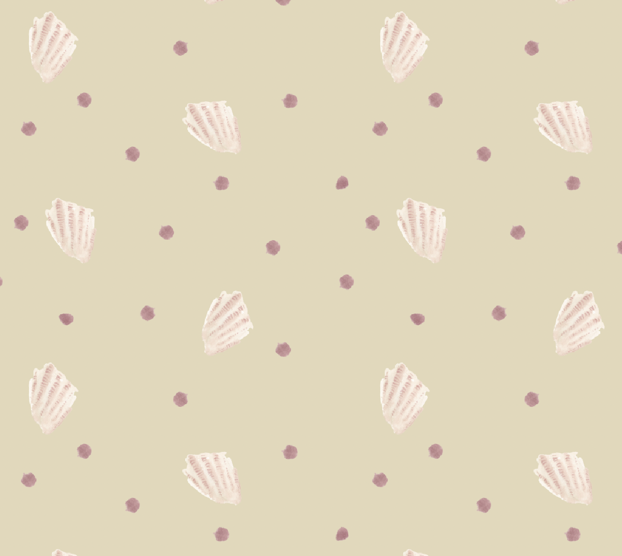 watercolor seashell pattern