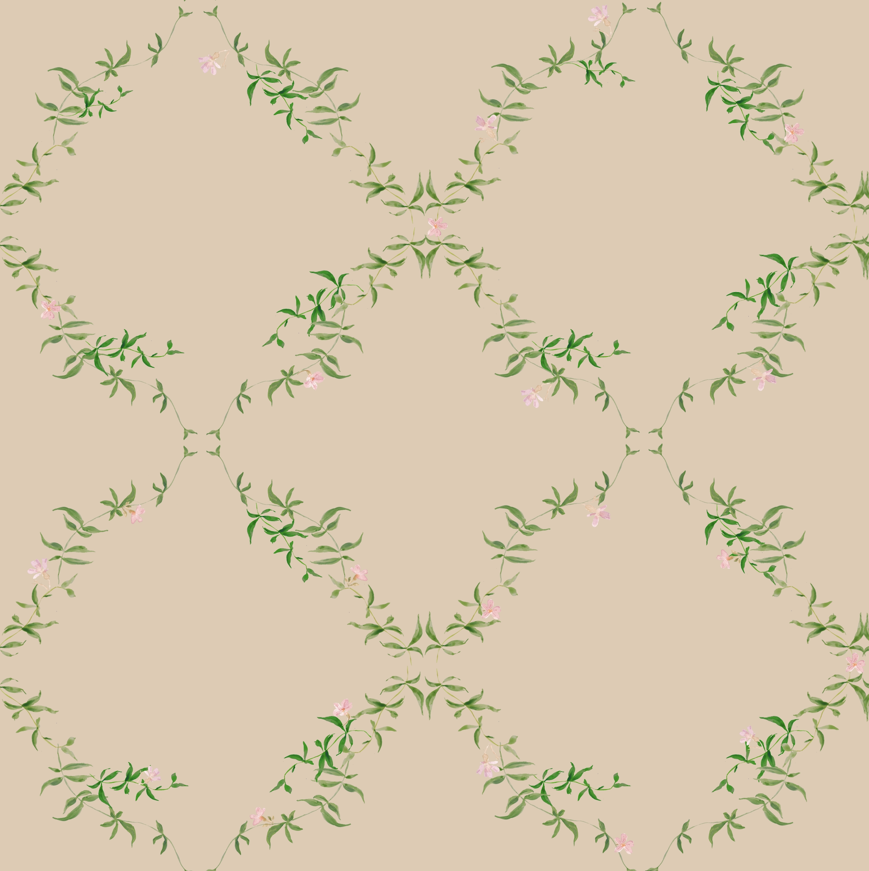 vines trellis repeat pattern