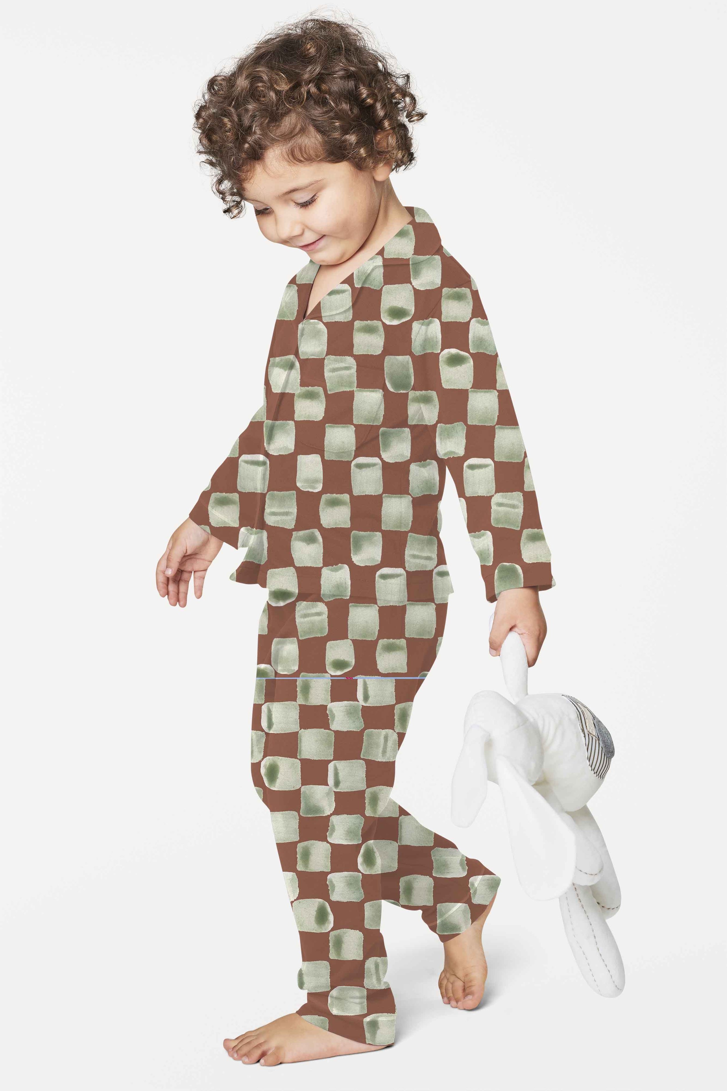 matcha check adzuki pyjama kids sleepwear mock.jpg