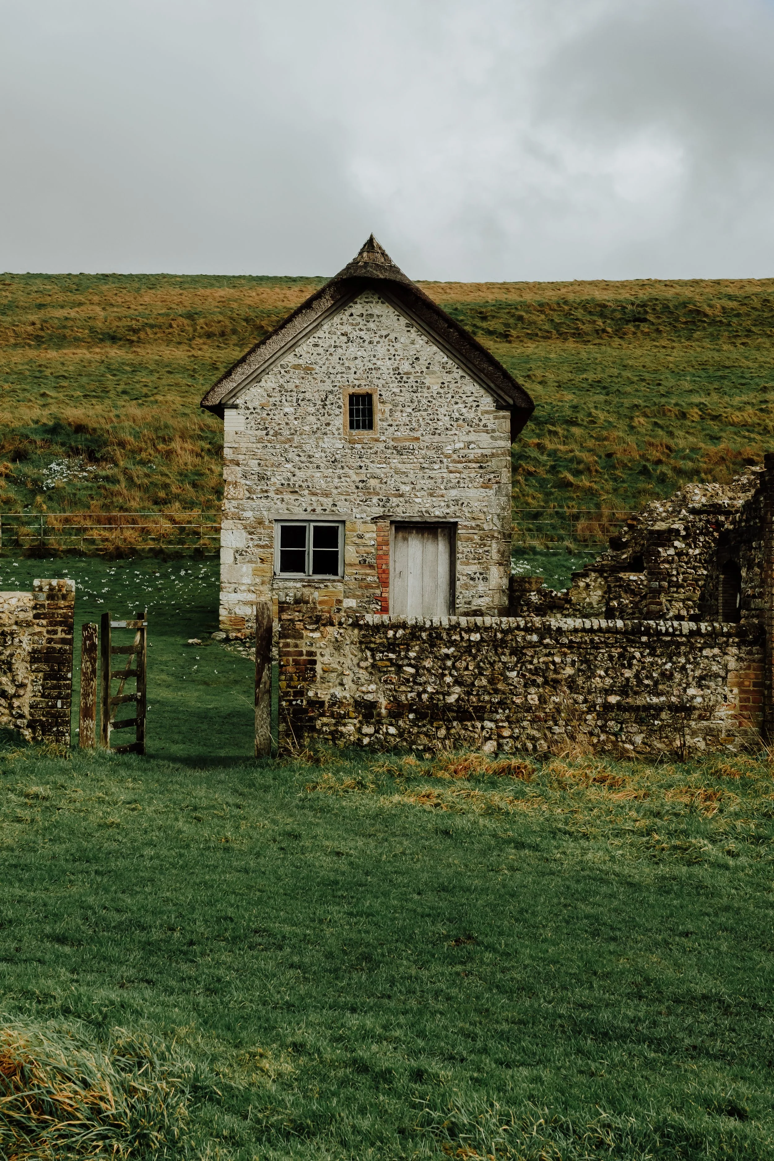 Lyscombe Chapel, a Scheduled Monument within the 335-hectare Lyscombe Farm rewilding site managed by the Dorset Wildlife Trust and partners, reflects the historic relationship between people and this landscape - January '26.