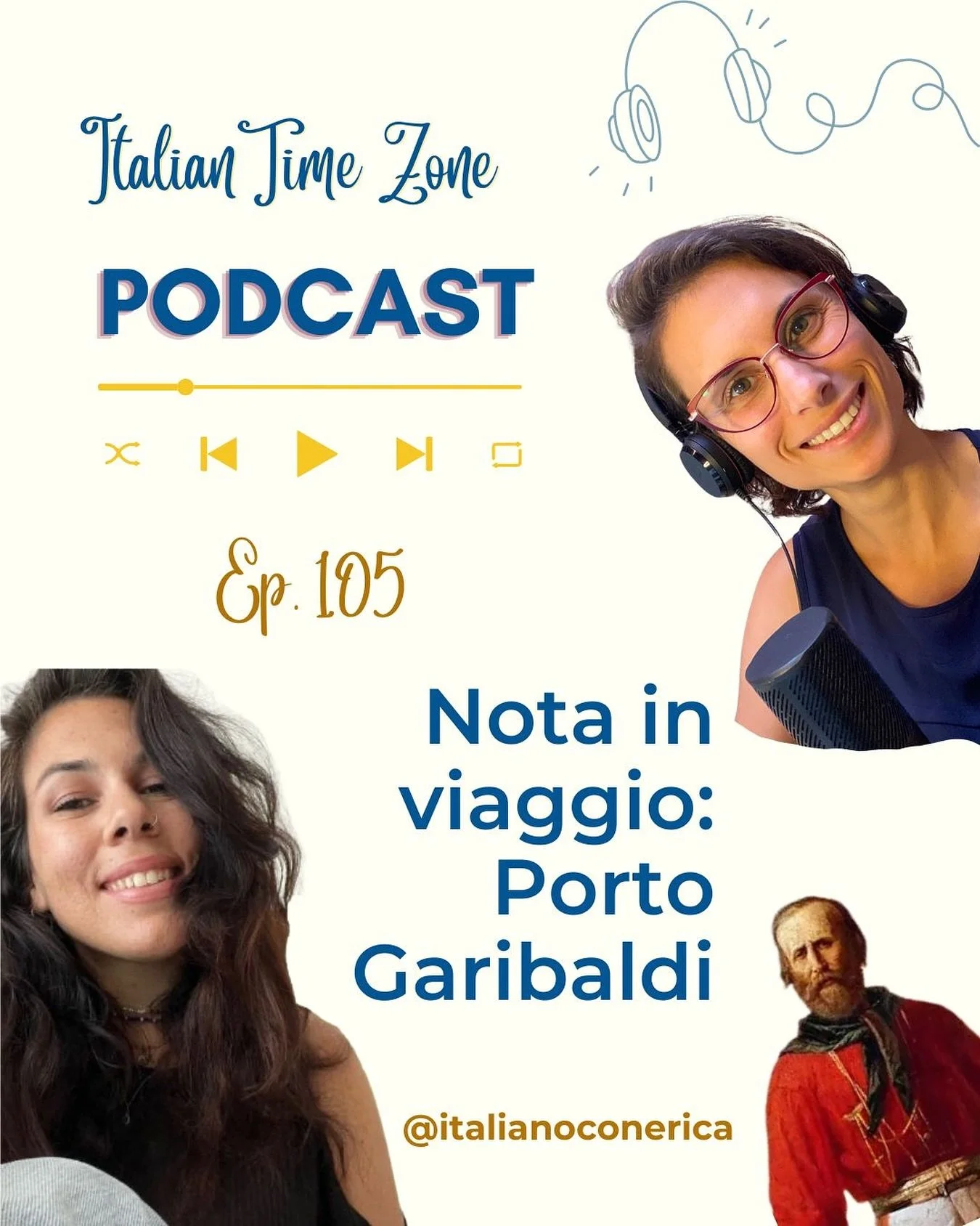 🇮🇹🤩 Ascolta sulla tua piattaforma audio preferita! 🫶👇

Una bellissima chiacchierata con @italianoconerica per scoprire un posto poco conosciuto in Italia: Porto Garibaldi.

Un luogo molto importante per Garibaldi e il #risorgimento italiano, sai