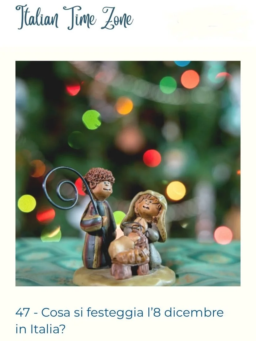 🎧 🤩 Ascolta Italian Time Zone - l&rsquo;italiano con la storia sulla tua piattaforma preferita! 👇

L&rsquo;episodio 47, dagli archivi, ti racconta storia e tradizioni dell&rsquo;8 dicembre. Perch&eacute; gli italiani oggi fanno il ponte dell&rsquo