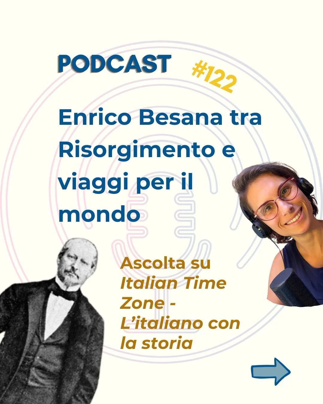 😍 Un podcast che unisce due mie grandi passioni: la storia e i viaggi! 

Un personaggio che ho scoperto durante le mie ricerche per il mio nuovo libro: Enrico Besana!

🎧 Ascolta il podcast sulla tua piattaforma audio preferita!

🇮🇹 Leggi il mio l