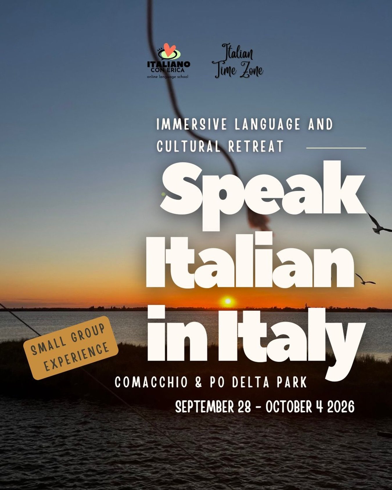 Are you ready to speak Italian in Italy with us? 🇮🇹✨

🗓️From September 28 to October 4, 2026, we&rsquo;ll be in Comacchio for our Italian course: an unforgettable language immersion and a unique opportunity to boost your spoken Italian.⤵️

During 