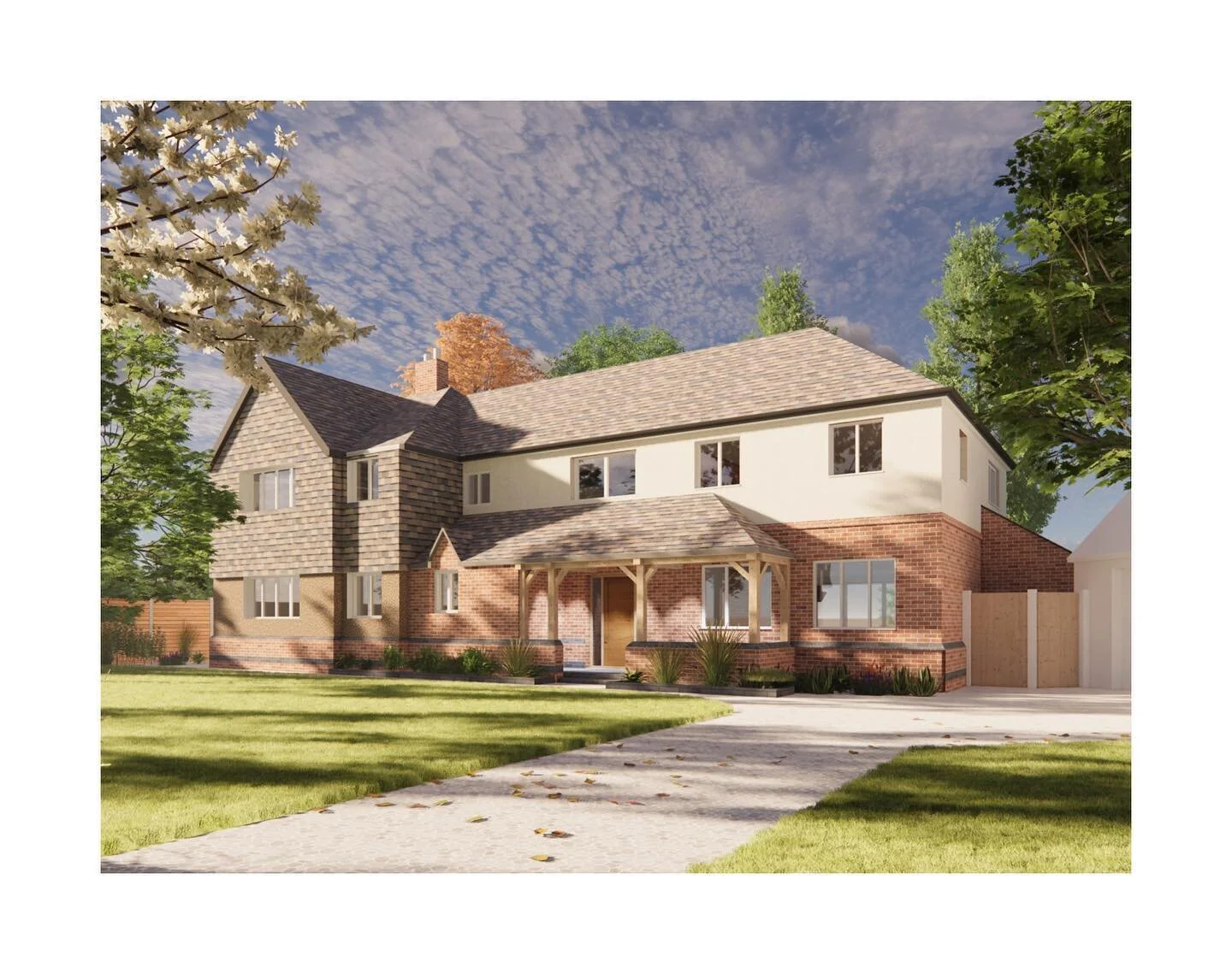 Broadview // BLD_141

A recent planning approval for a large two storey side extension to a detached property in South Derbyshire. 

A number of external improvement works, such as rendered walls to the first floor and extending the existing canopy e