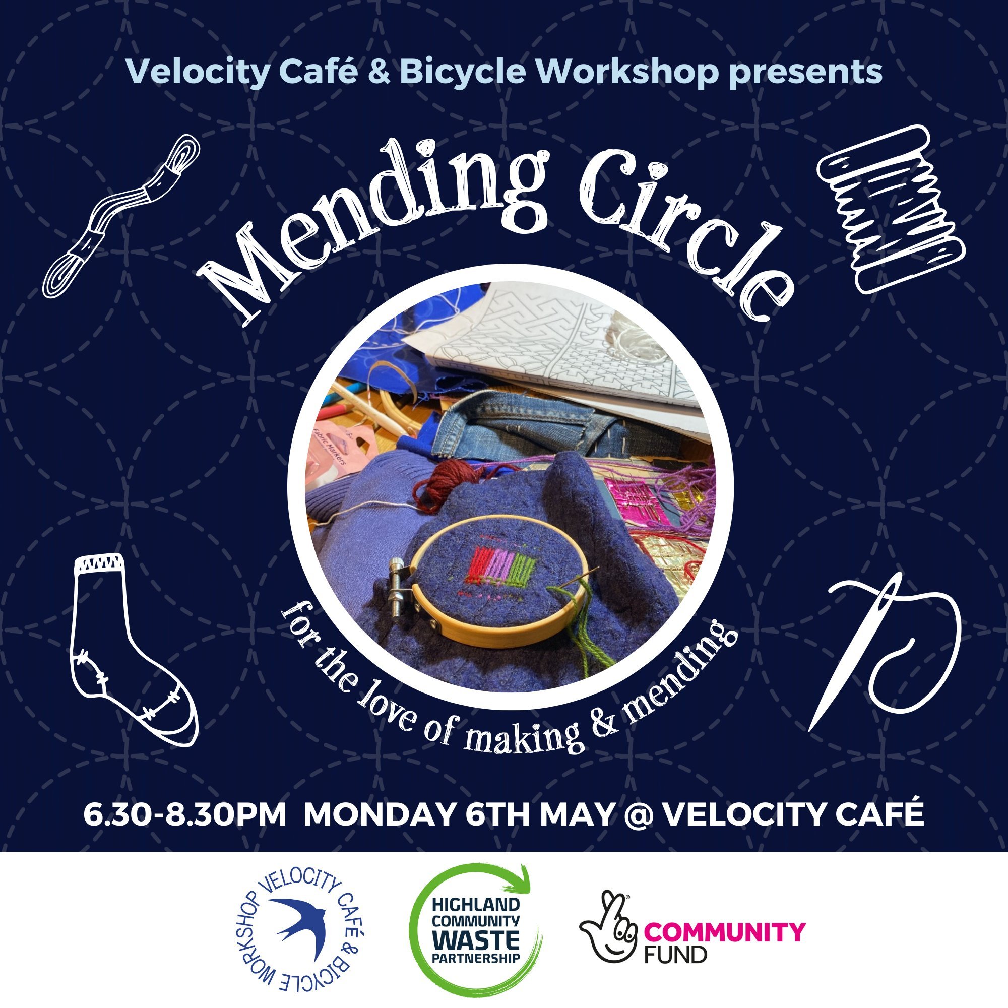 🪡✨MENDING CIRCLES ARE BACK✨🪡

After a few wonderful, more formal taught visible mending workshops our more informal monthly mending circles at the Caf&eacute; are back!

Come along on MONDAY 6TH MAY and do your mending (as well as other creative pr