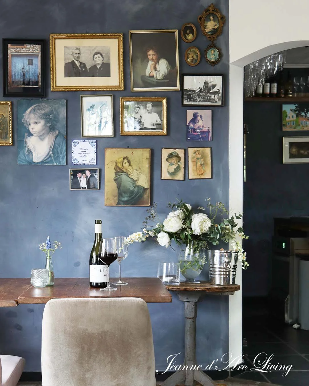The newly restored guest rooms at Gasterie Lieve Hemel @gasterielievehemel invite you to slow down and unwind. Blue shutters, dark walls, and carefully chosen furniture create a deeply atmospheric space &ndash; a perfect retreat. Every corner breathe