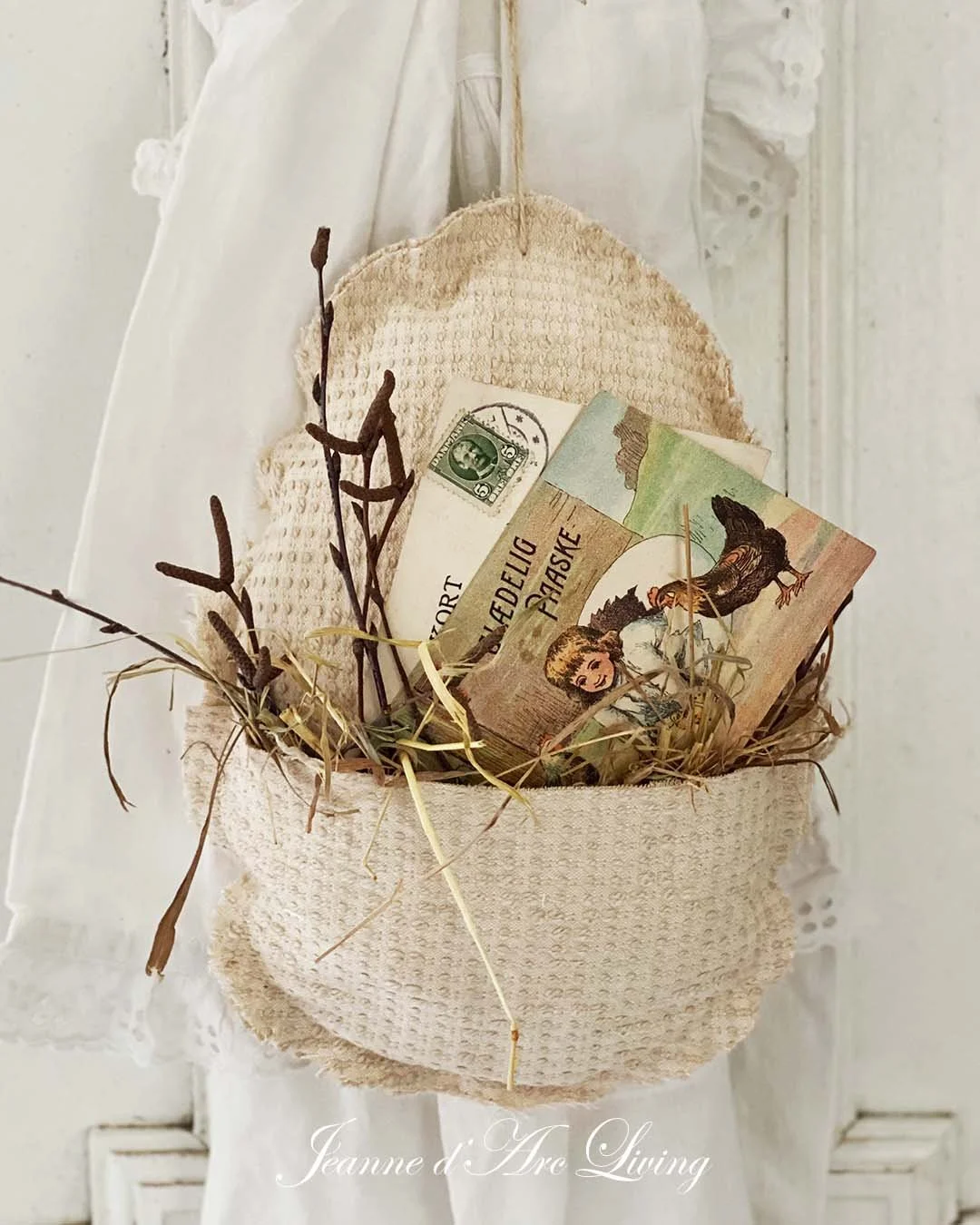 Påskeæg i stof med lomme