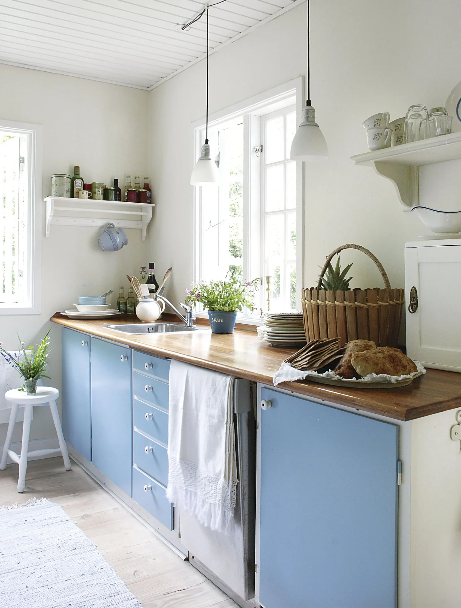 Blåt køkken