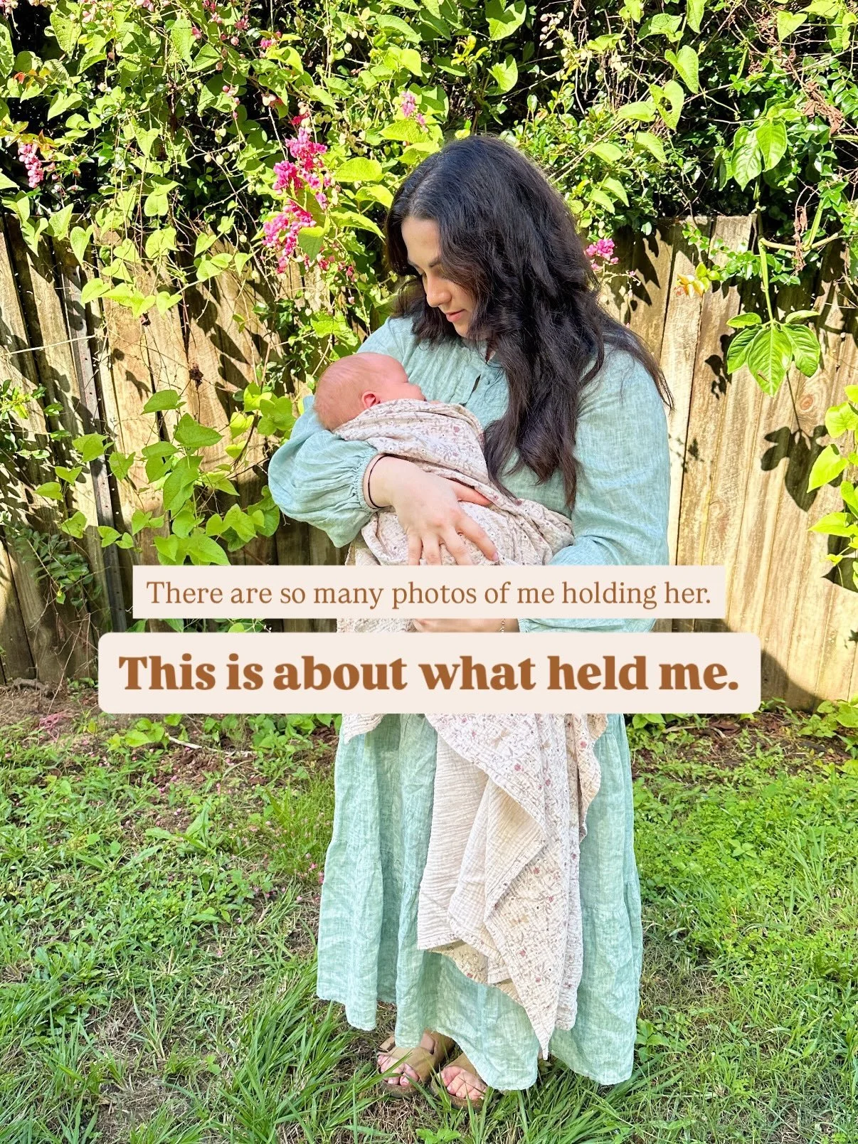 There are so many photos of me holding her. But looking back, I think about what held me, too. 🤎

The people I could be honest with. The conversations that made things feel a little lighter. The spaces where there was room for me and everything I wa