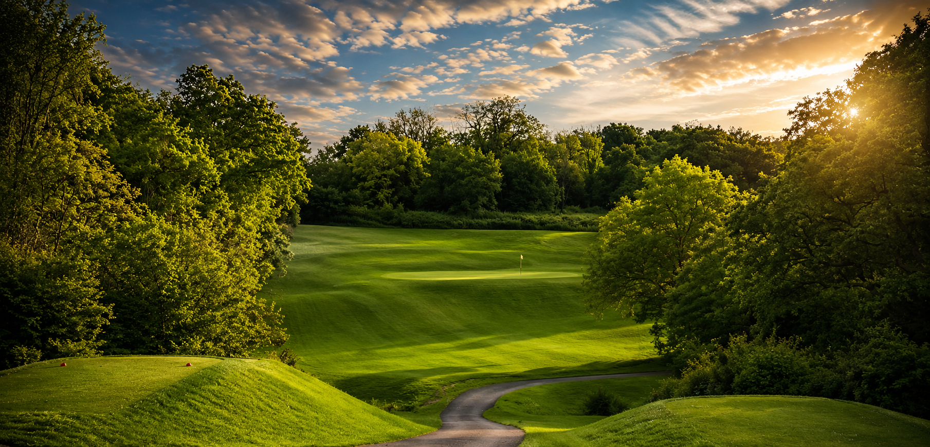 Brynhill Golf Club parkland golf course in Barry, Vale of Glamorgan, South Wales
