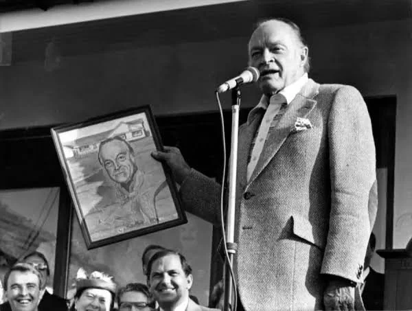 Bob Hope - who officially opened Brynhill Golf Club's new clubhouse in 1984