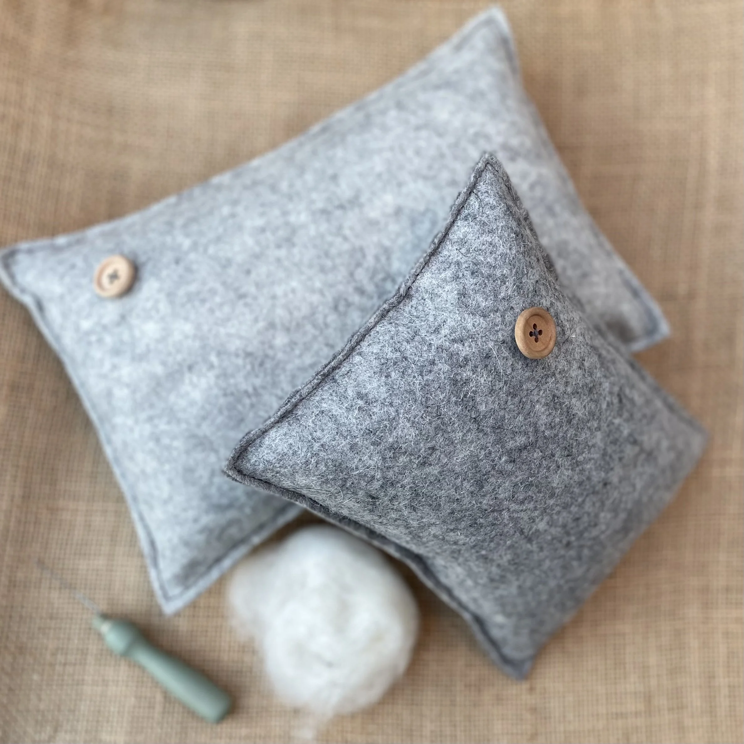 Handmade eco-friendly needle felting earth mat