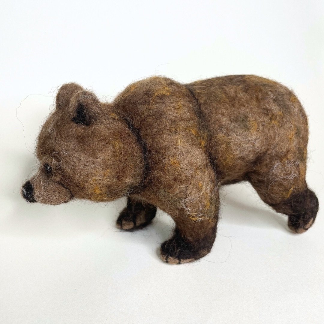 Bear Needle Felted Sculpture