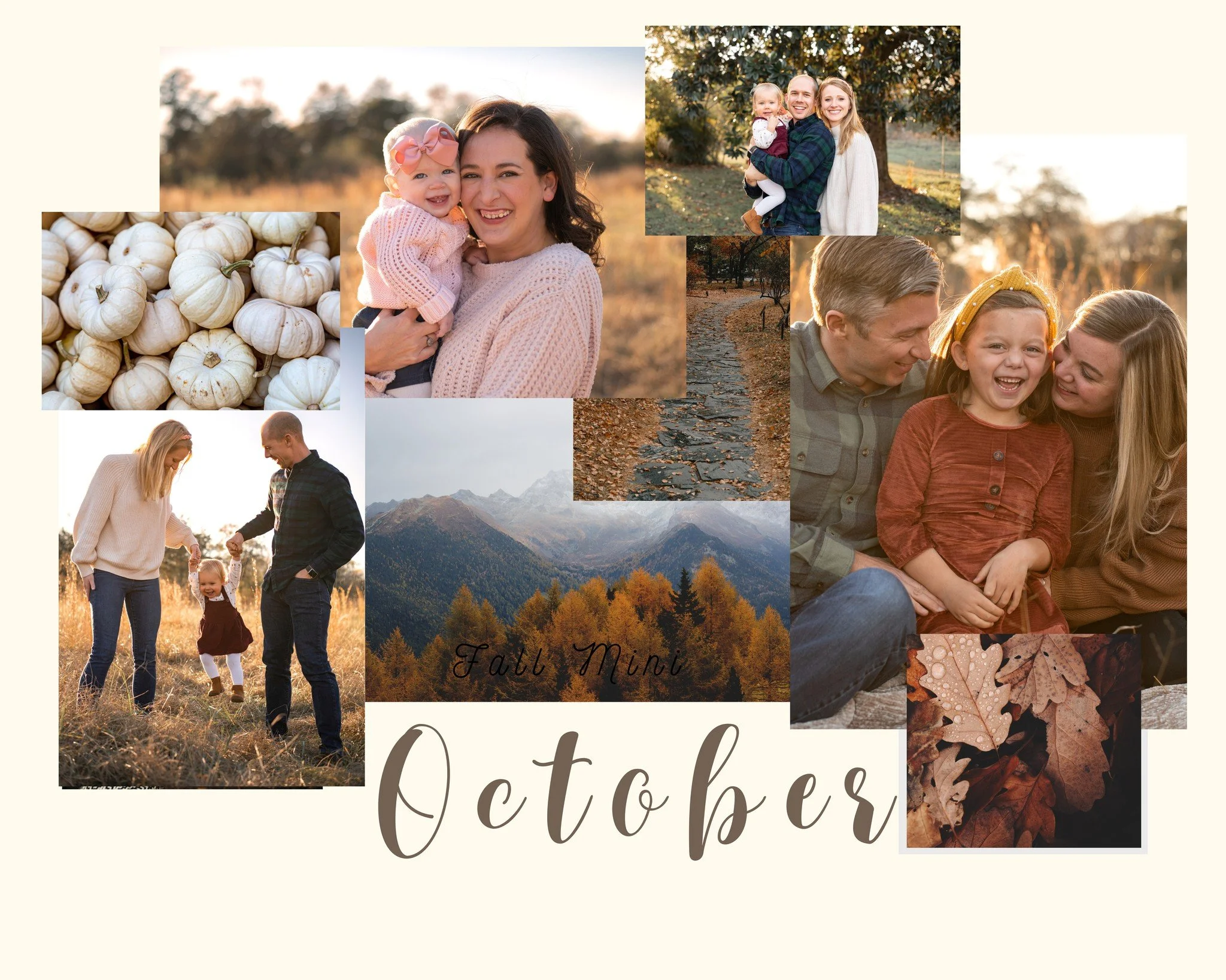 Fall Mini Session
October 22, 2023
Shoal Creel Park
15 min
Unlimited digital images
$125
Limited availability! Message me to snag your spot!

*Discounted to $100 if you book by Oct. 7th

www.katelynbrookephotography.com