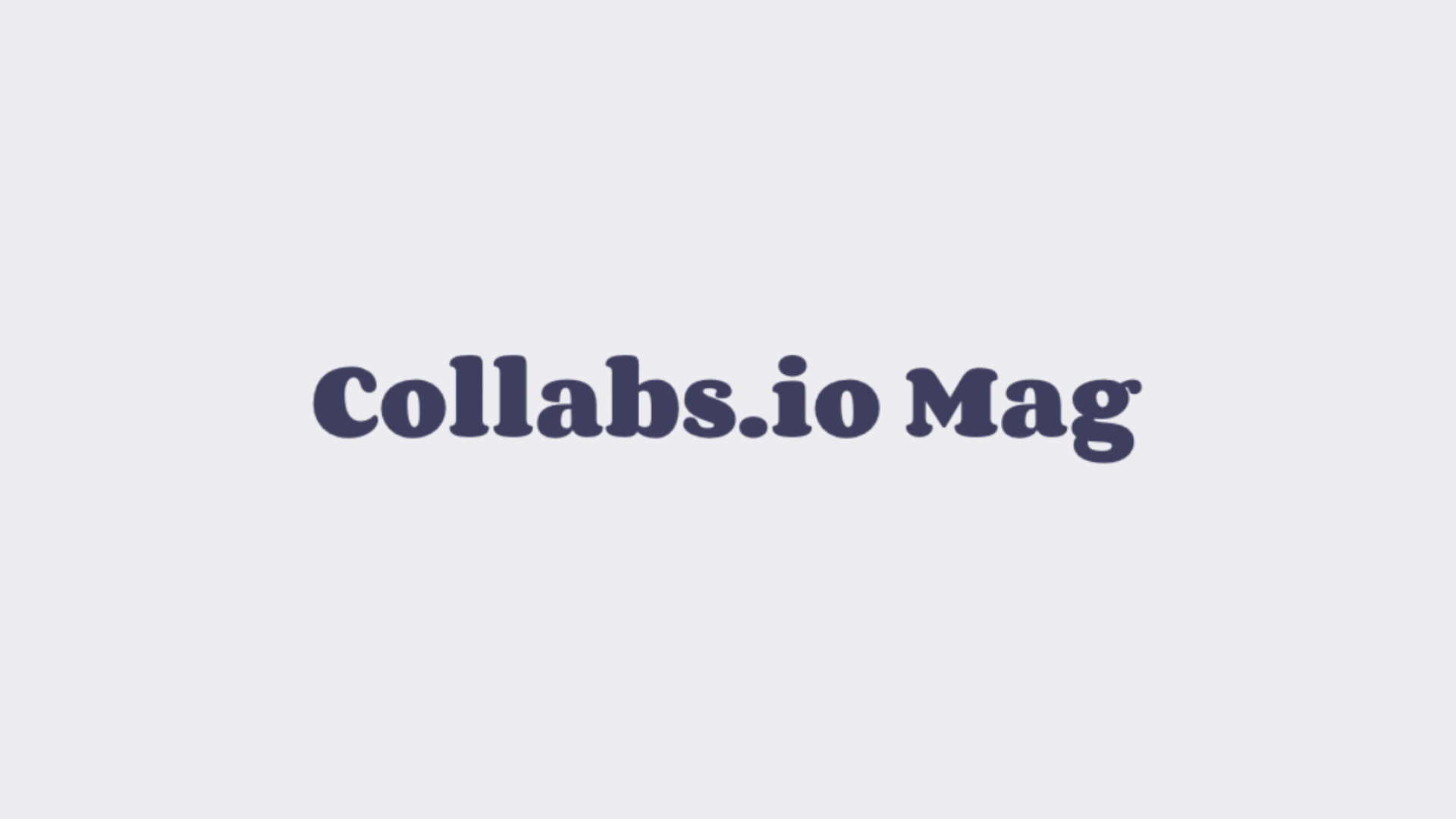 Collabs.io Mag logo on a light gray background.