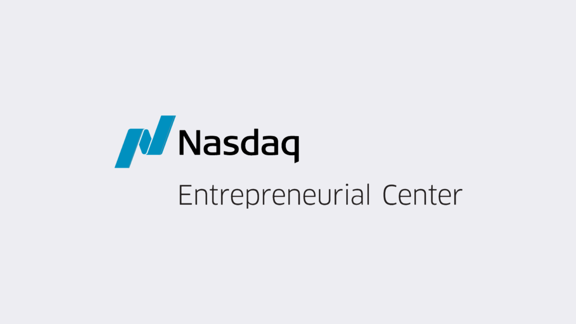 Nasdaq Entrepreneurial Center logo on a light gray background