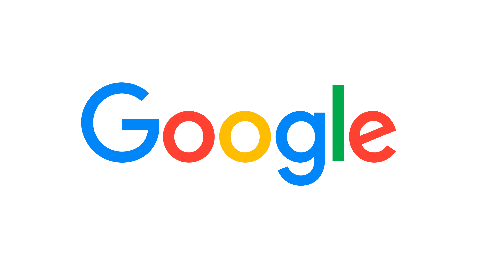 Google logo with colorful letters on a black background.