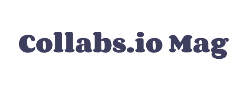 Collabs.io Mag logo in purple text on a white background