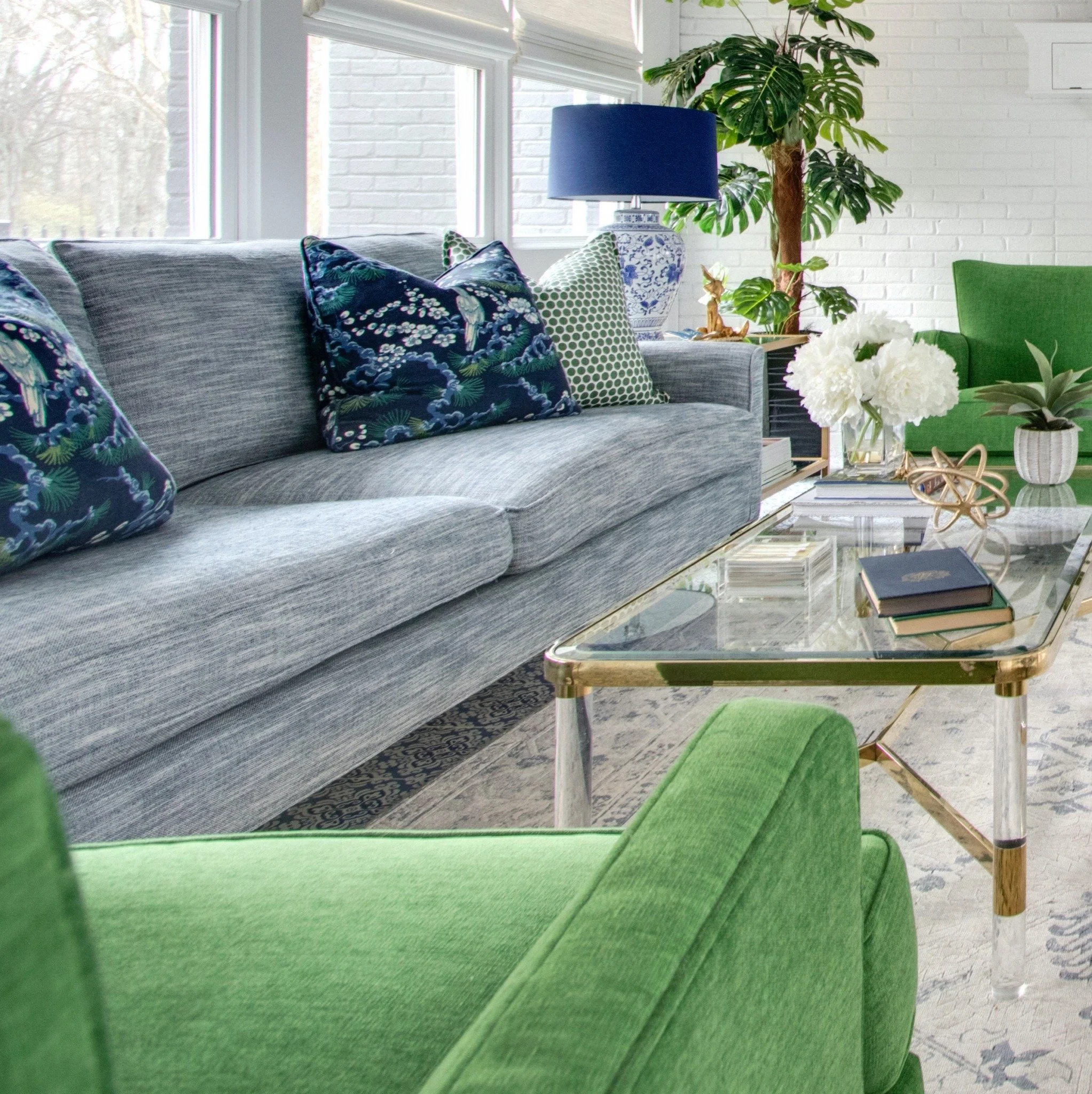 Interior Design & Furniture Selection | Buffalo, NY When designing this Buffalo, NY living room the owners  entrusted our team with a complete redesign, we saw an opportunity to reimagine their beloved space while honoring its history.