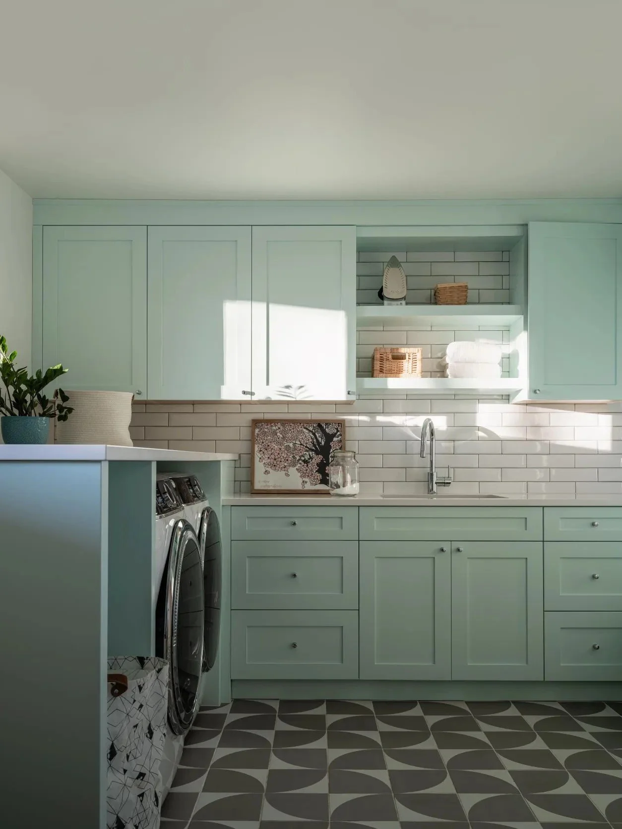 A colorful Snyder home designed for a fresh chapter, blending Craftsman-inspired warmth, natural wood, expressive tile, music, pop art, and collected furnishings into a space that feels joyful and entirely personal.