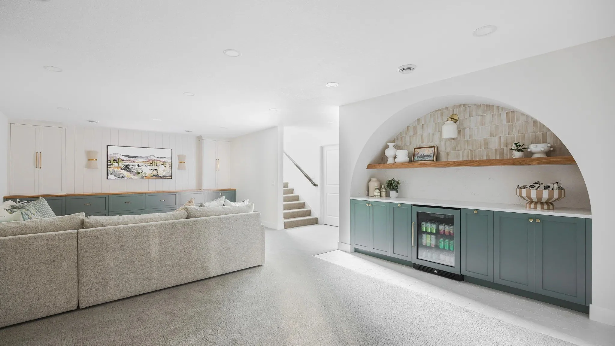 Williamsville, NY - Basement Remodel  Interior Design + Custom Cabinets + Home Renovation
