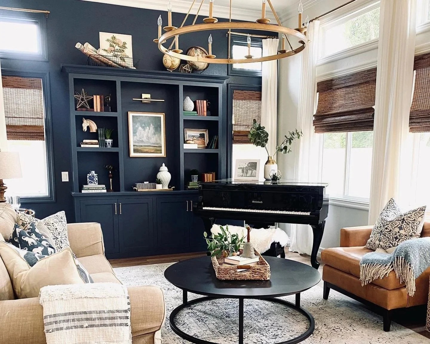 Designed to complement the original architecture of this historic Buffalo home, these custom built-ins and millwork details were fabricated entirely in-house and integrated seamlessly into the surrounding interior design.
