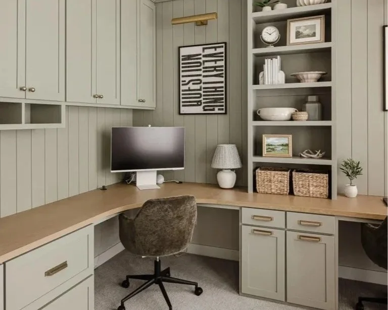 custom cabinetry project in Orchard Park NY focused on creating a functional and organized Office space tailored to a busy family’s daily routine.