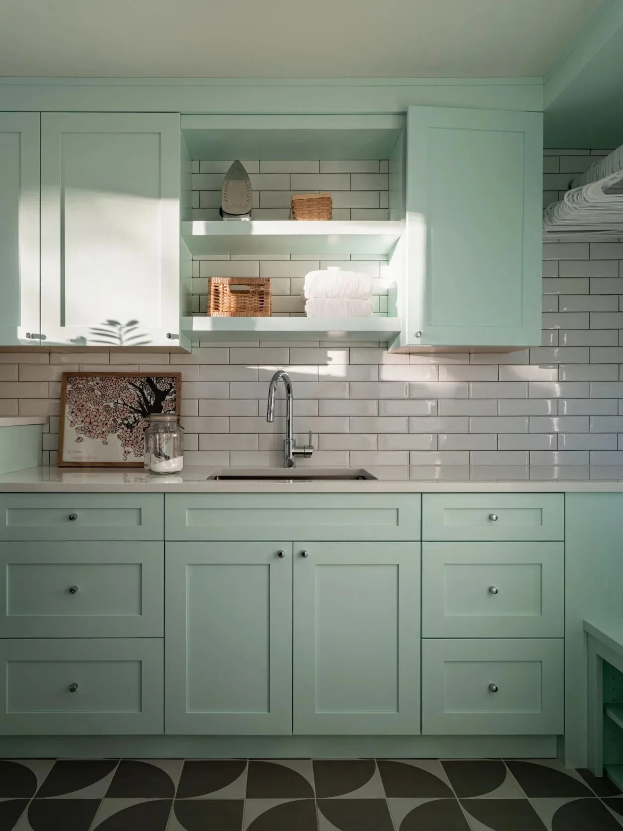 A colorful Snyder home designed for a fresh chapter, blending Craftsman-inspired warmth, natural wood, expressive tile, music, pop art, and collected furnishings into a space that feels joyful and entirely personal.