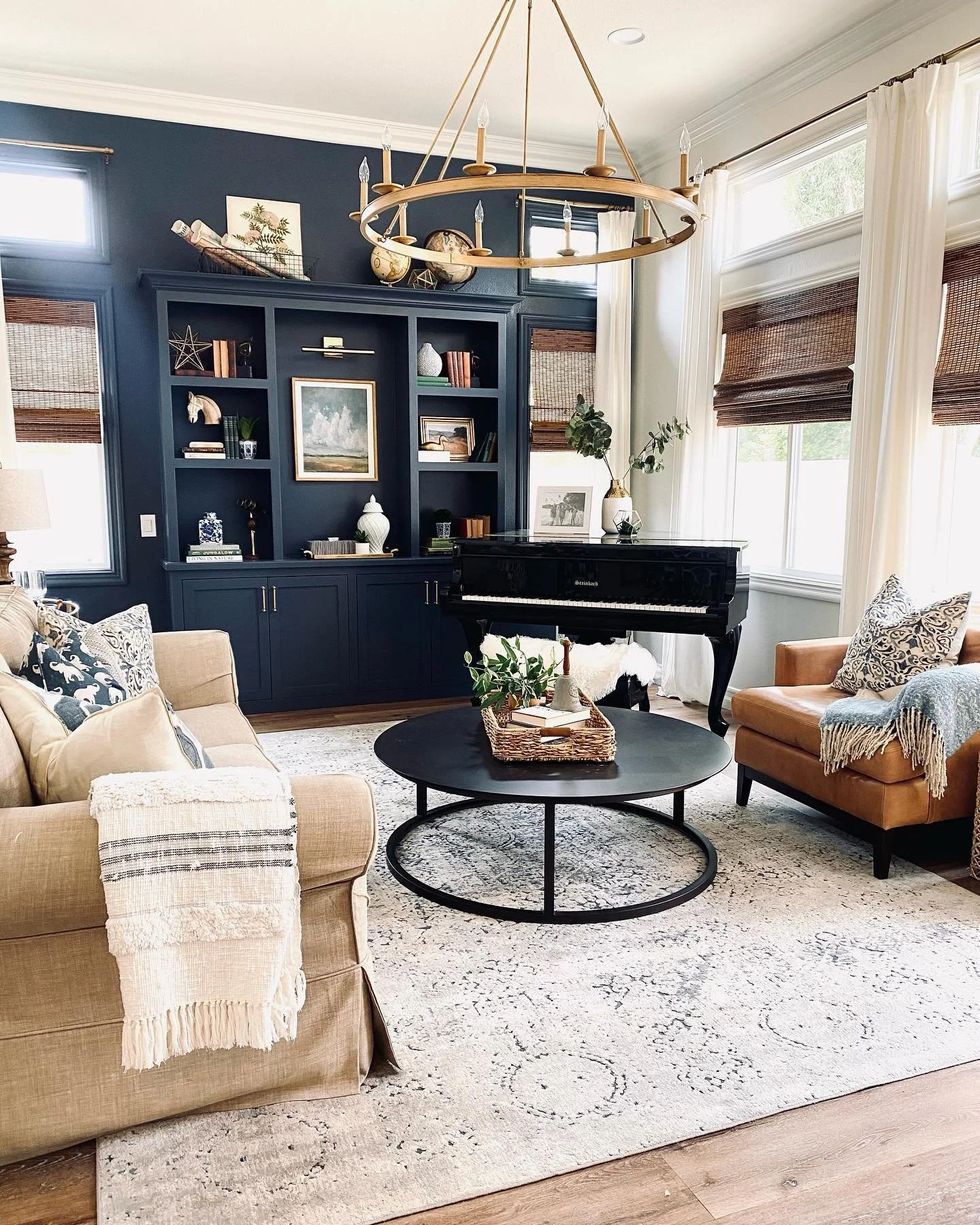 Designed to complement the original architecture of this historic Buffalo home, these custom built-ins and millwork details were fabricated entirely in-house and integrated seamlessly into the surrounding interior design.